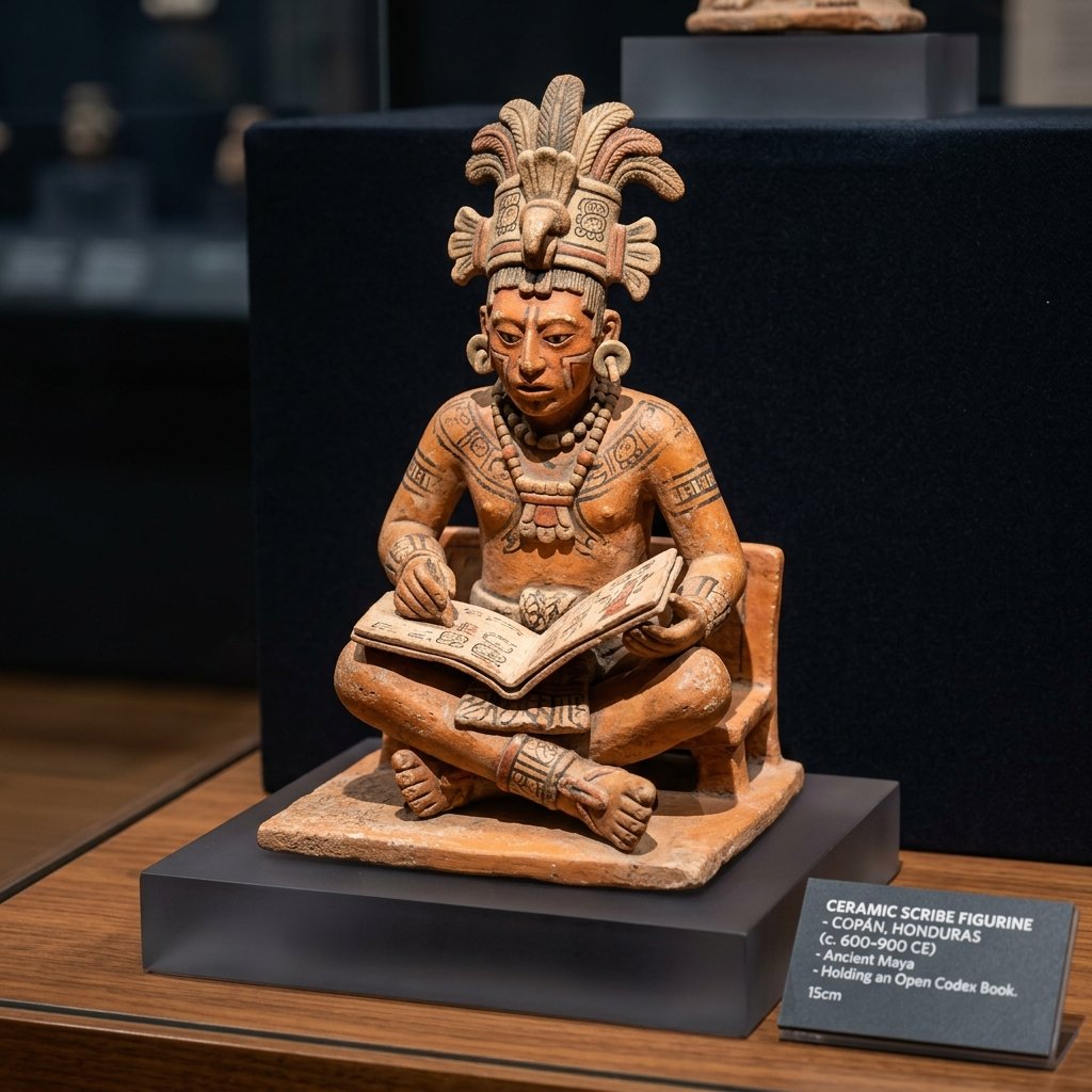 Maya scribe figurine from Copán