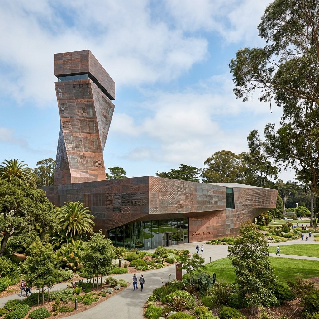 de Young Museum — copper-clad building in Golden Gate Park