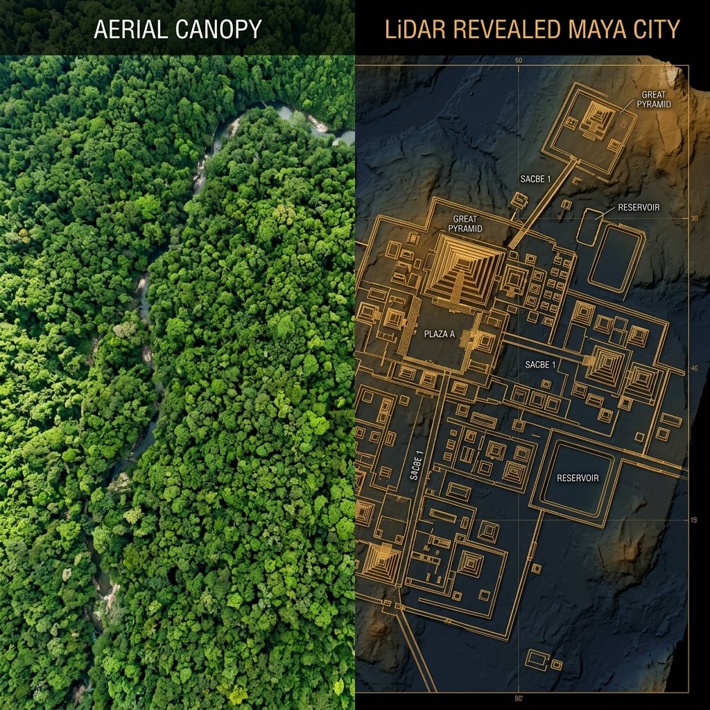 LiDAR scan revealing hidden Maya structures