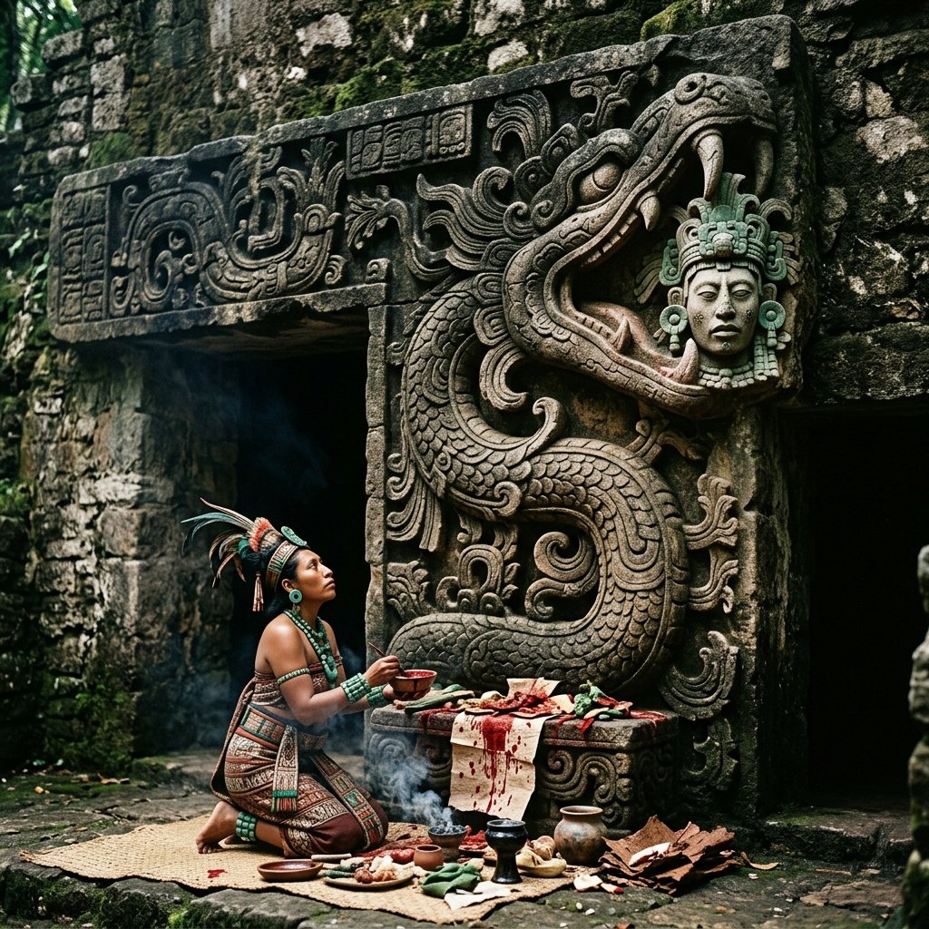 Ancient Maya symbol: The Vision Serpent